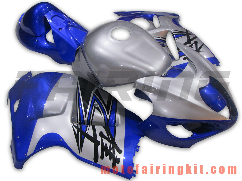 フェアリングキット GSXR1300 GSX-R 1300 GSXR 1300 1997 - 2007 プラスチック ABS 射出成形 完全なオートバイボディ アフターマーケットボディワークフレーム (シルバー &amp; ブルー) B049