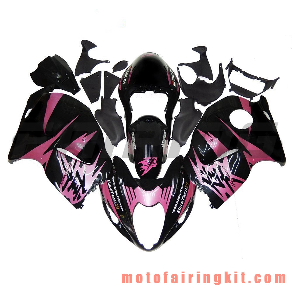 Fairing Kits Fit for GSXR1300 GSX-R 1300 GSXR 1300 1997 - 2007 Plastic ABS Injection Mold Complete Motorcycle Body Aftermarket Bodywork Frame (Black & Pink) B053