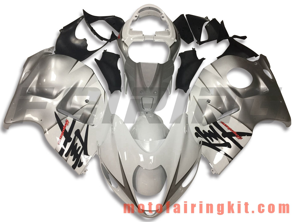 Fairing Kits Fit for GSXR1300 GSX-R 1300 GSXR 1300 1997 - 2007 Plastic ABS Injection Mold Complete Motorcycle Body Aftermarket Bodywork Frame (White & Silver) B055