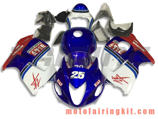 Kits de carenado aptos para GSXR1300 GSX-R 1300 GSXR 1300 1997 - 2007 Molde de inyección de plástico ABS Carrocería completa para motocicleta Marco de carrocería de posventa (azul y blanco) B058