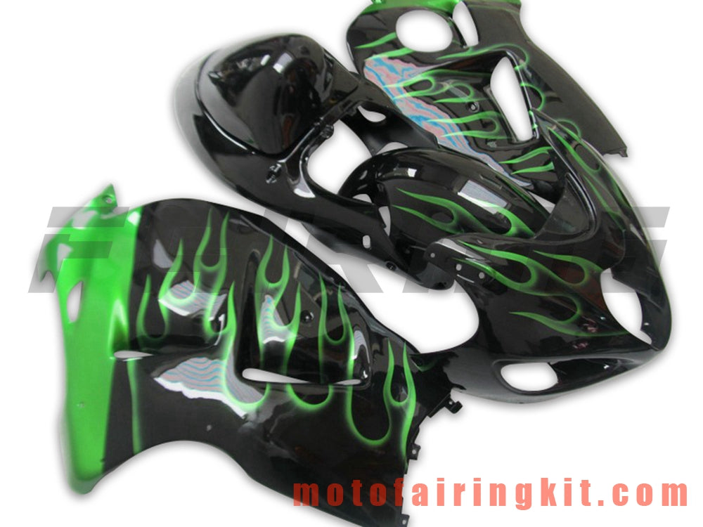 Fairing Kits Fit for GSXR1300 GSX-R 1300 GSXR 1300 1997 - 2007 Plastic ABS Injection Mold Complete Motorcycle Body Aftermarket Bodywork Frame (Black & Green) B061