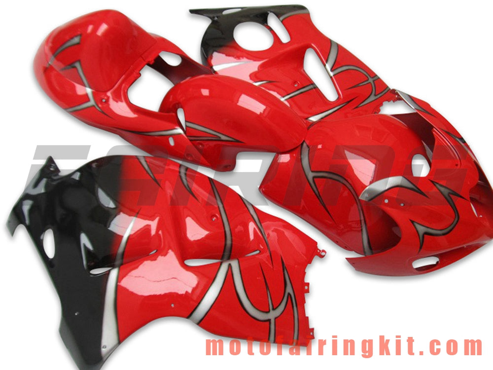 Kits de carenado aptos para GSXR1300 GSX-R 1300 GSXR 1300 1997 - 2007 Molde de inyección de plástico ABS Carrocería completa para motocicleta Marco de carrocería de posventa (rojo y negro) B065