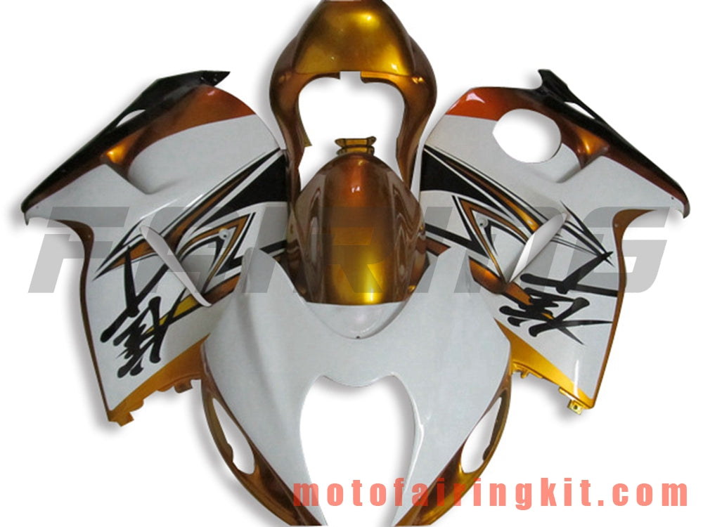 Fairing Kits Fit for GSXR1300 GSX-R 1300 GSXR 1300 1997 - 2007 Plastic ABS Injection Mold Complete Motorcycle Body Aftermarket Bodywork Frame (Gold & White) B067