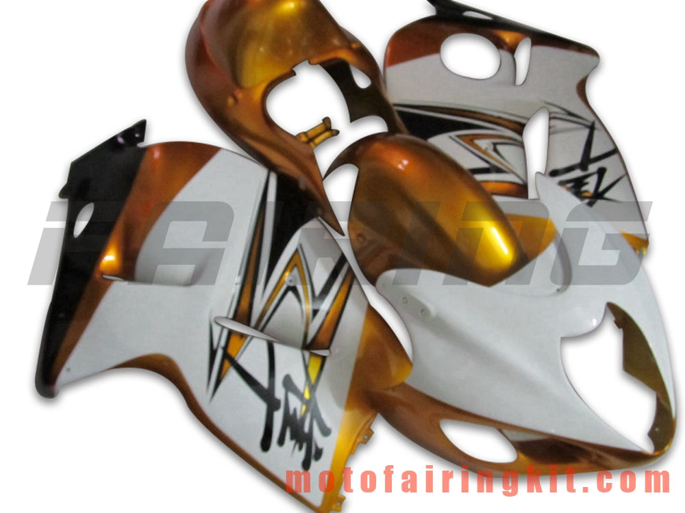 Fairing Kits Fit for GSXR1300 GSX-R 1300 GSXR 1300 1997 - 2007 Plastic ABS Injection Mold Complete Motorcycle Body Aftermarket Bodywork Frame (Gold & White) B067