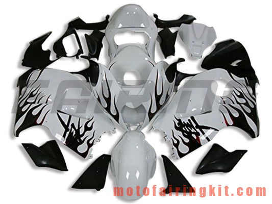 Kits de carenado aptos para GSXR1300 GSX-R 1300 GSXR 1300 1997 - 2007 Molde de inyección de plástico ABS Carrocería completa para motocicleta Marco de carrocería de posventa (blanco y negro) B079