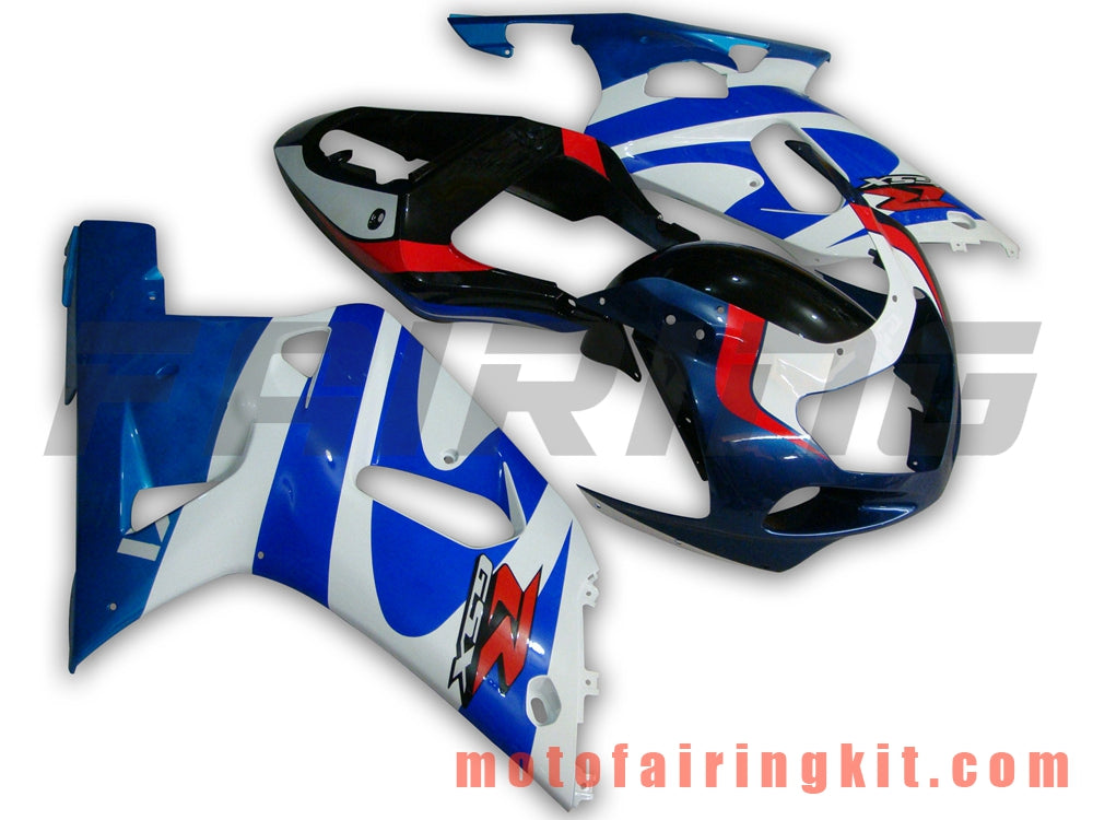 Kits de carenado aptos para GSX-R750 GSX-R600 2001 2002 2003 Molde de inyección de plástico ABS Carrocería completa para motocicleta Marco de carrocería de posventa (azul y negro) B027