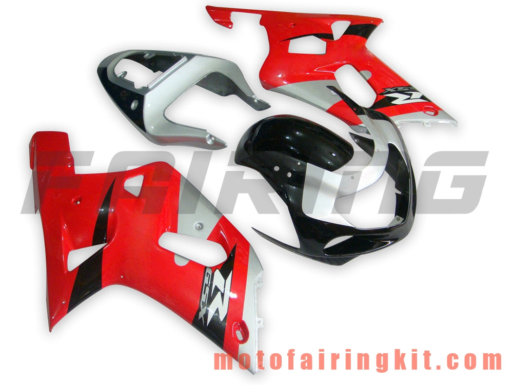 Kits de carenado aptos para GSX-R750 GSX-R600 2001 2002 2003 Molde de inyección de plástico ABS Carrocería completa para motocicleta Marco de carrocería de posventa (rojo y plateado) B055