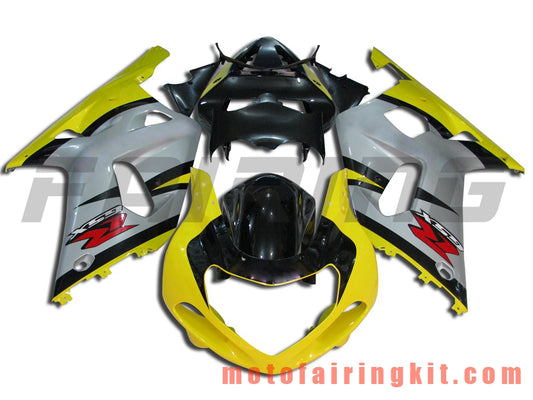 Kits de carenado aptos para GSX-R750 GSX-R600 2001 2002 2003 Molde de inyección de plástico ABS Carrocería completa para motocicleta Carrocería del mercado de accesorios Marco (amarillo y plateado) B062