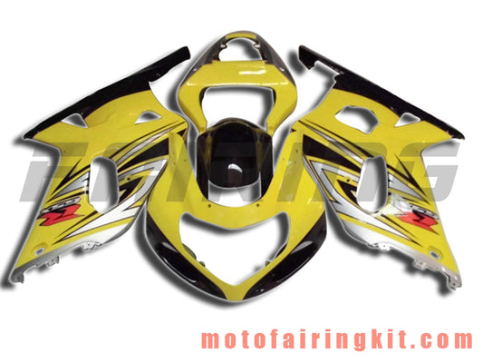 Kits de carenado aptos para GSX-R750 GSX-R600 2001 2002 2003 Molde de inyección de plástico ABS Carrocería completa para motocicleta Marco de carrocería de posventa (amarillo y negro) B063