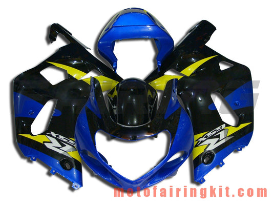 Kits de carenado aptos para GSX-R750 GSX-R600 2001 2002 2003 Molde de inyección de plástico ABS Carrocería completa para motocicleta Marco de carrocería de posventa (azul y negro) B070