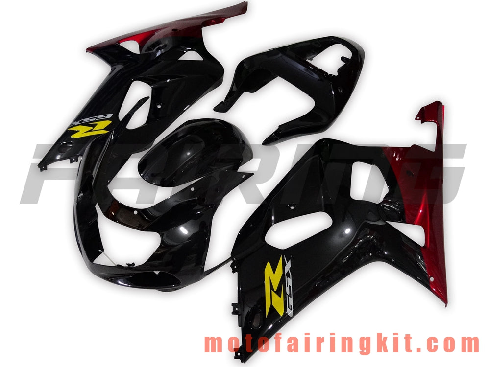 Fairing Kits Fit for GSX-R750 GSX-R600 2001 2002 2003 Plastic ABS Injection Mold Complete Motorcycle Body Aftermarket Bodywork Frame (Black & Orange) B093