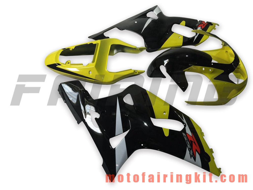 Fairing Kits Fit for GSX-R750 GSX-R600 2001 2002 2003 Plastic ABS Injection Mold Complete Motorcycle Body Aftermarket Bodywork Frame (Yellow & Black) B129