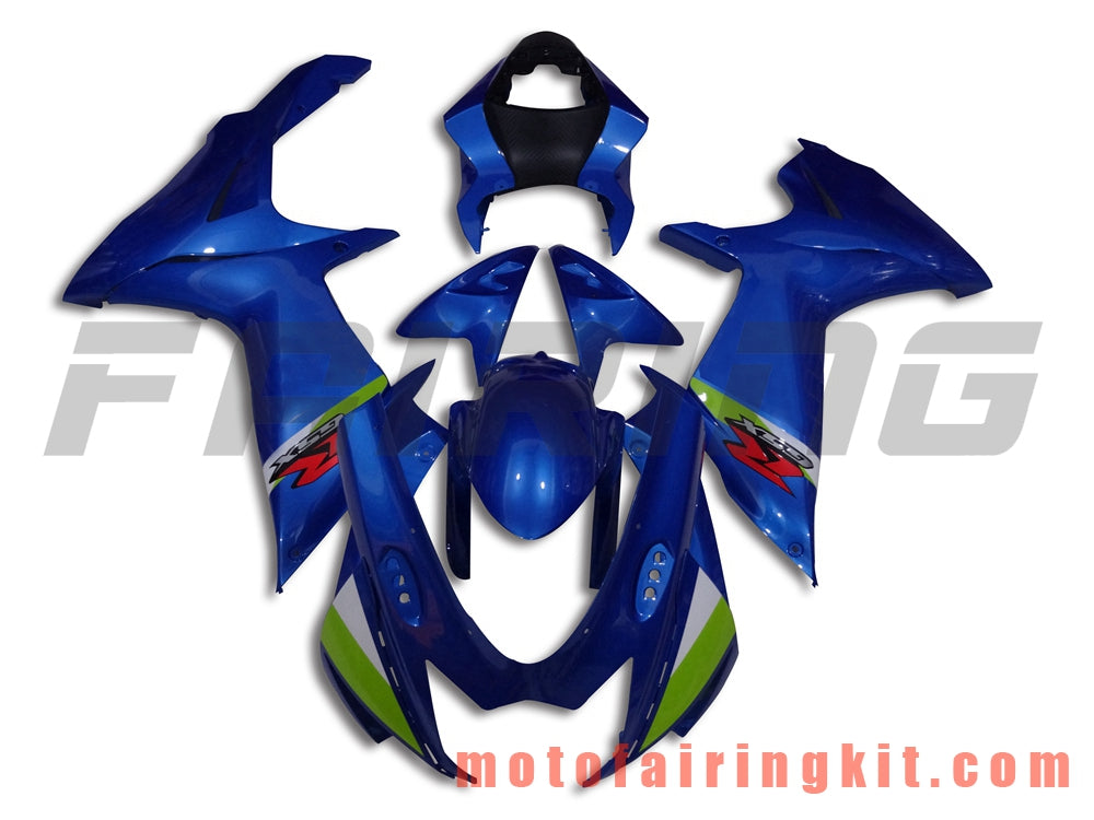 Kits de carenado aptos para GSX-R750 GSX-R600 K11 2011 2012 2013 2014 2015 2016 2017 2018 2019 Molde de inyección de plástico ABS Carrocería completa para motocicleta Carrocería del mercado de accesorios Marco (azul) B001