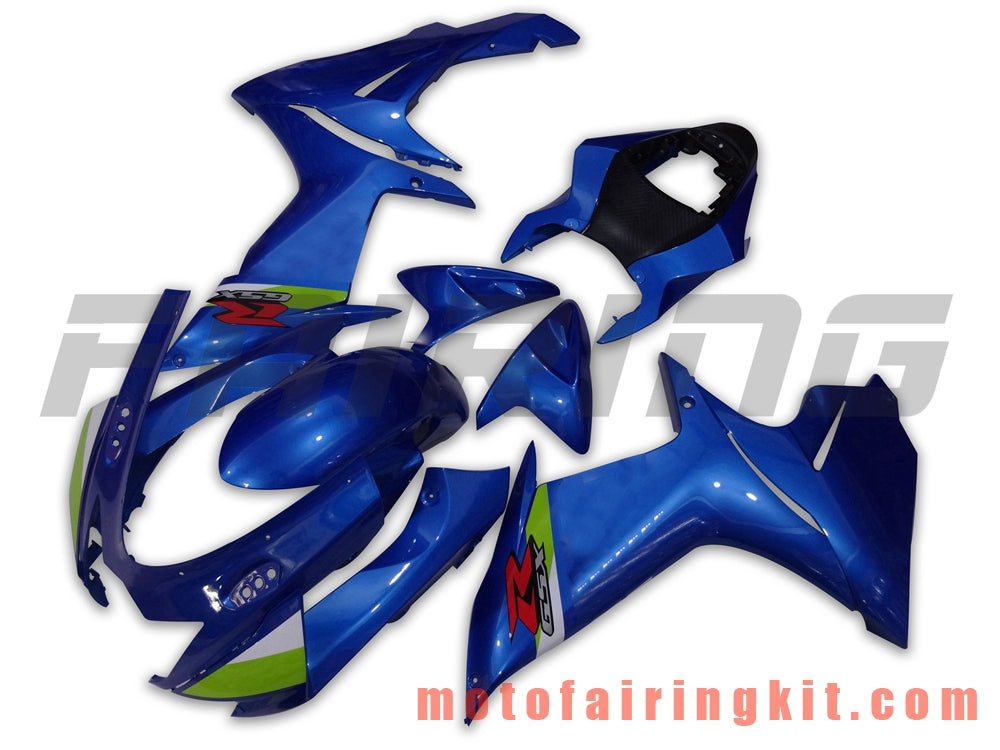 フェアリングキット GSX-R750 GSX-R600 K11 2011 2012 2013 2014 2015 2016 2017 2018 2019 プラスチック ABS 射出成型 完全なオートバイボディ アフターマーケットボディワークフレーム (ブルー) B001