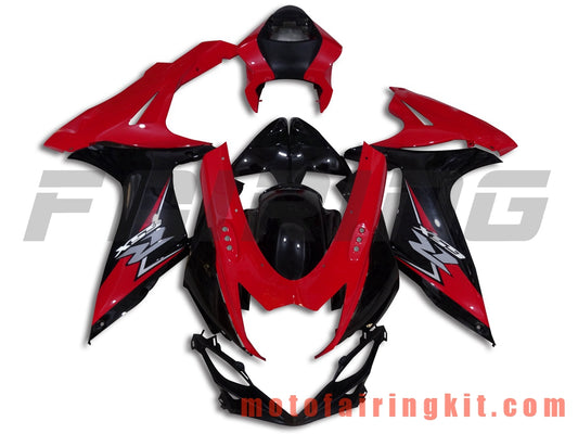 Fairing Kits Fit for GSX-R750 GSX-R600 K11 2011 2012 2013 2014 2015 2016 2017 2018 2019 Plastic ABS Injection Mold Complete Motorcycle Body Aftermarket Bodywork Frame (Red & Black) B004