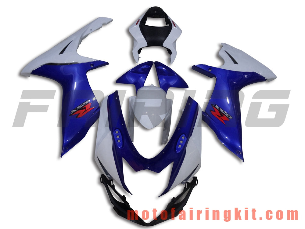 Kits de carenado aptos para GSX-R750 GSX-R600 K11 2011 2012 2013 2014 2015 2016 2017 2018 2019 Molde de inyección de plástico ABS Carrocería completa para motocicleta Carrocería de posventa Marco (azul y blanco) B006