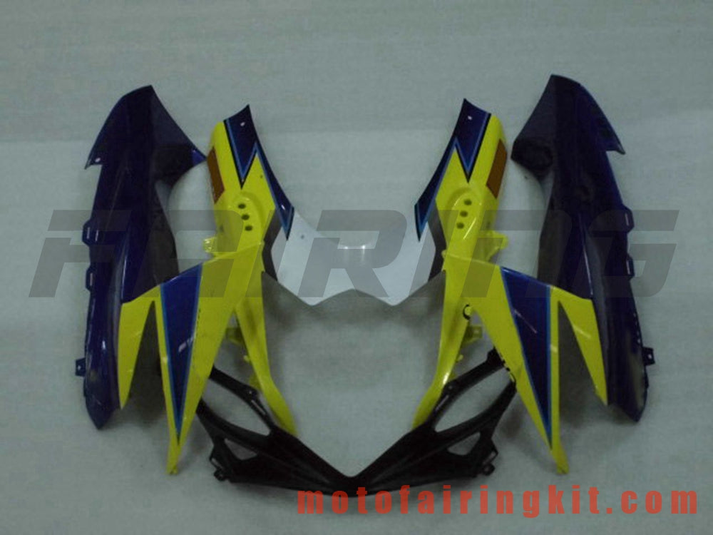 Fairing Kits Fit for GSX-R750 GSX-R600 K11 2011 2012 2013 2014 2015 2016 2017 2018 2019 Plastic ABS Injection Mold Complete Motorcycle Body Aftermarket Bodywork Frame (Yellow & Blue) B007