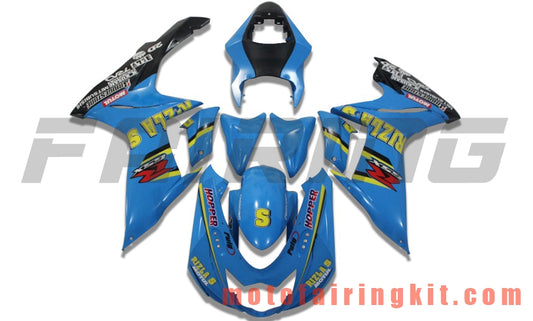 Kits de carenado aptos para GSX-R750 GSX-R600 K11 2011 2012 2013 2014 2015 2016 2017 2018 2019 Molde de inyección de plástico ABS Carrocería completa para motocicleta Carrocería del mercado de accesorios Marco (azul) B009