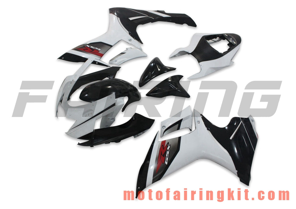 Fairing Kits Fit for GSX-R750 GSX-R600 K11 2011 2012 2013 2014 2015 2016 2017 2018 2019 Plastic ABS Injection Mold Complete Motorcycle Body Aftermarket Bodywork Frame (Black & White) B010