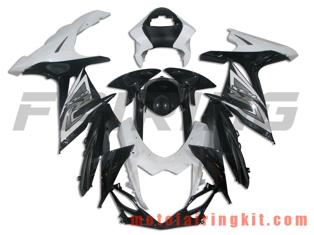 Fairing Kits Fit for GSX-R750 GSX-R600 K11 2011 2012 2013 2014 2015 2016 2017 2018 2019 Plastic ABS Injection Mold Complete Motorcycle Body Aftermarket Bodywork Frame (White & Black) B011