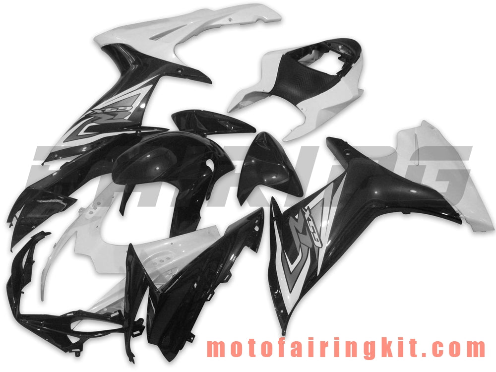 Fairing Kits Fit for GSX-R750 GSX-R600 K11 2011 2012 2013 2014 2015 2016 2017 2018 2019 Plastic ABS Injection Mold Complete Motorcycle Body Aftermarket Bodywork Frame (White & Black) B011