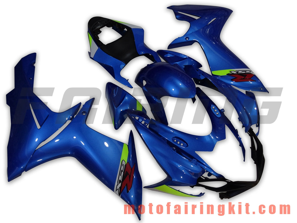 フェアリングキット GSX-R750 GSX-R600 K11 2011 2012 2013 2014 2015 2016 2017 2018 2019 プラスチック ABS 射出成型 完全なオートバイボディ アフターマーケットボディワークフレーム (ブルー &amp; ブラック) B012