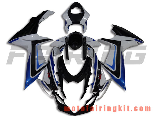 Fairing Kits Fit for GSX-R750 GSX-R600 K11 2011 2012 2013 2014 2015 2016 2017 2018 2019 Plastic ABS Injection Mold Complete Motorcycle Body Aftermarket Bodywork Frame (White & Blue) B013