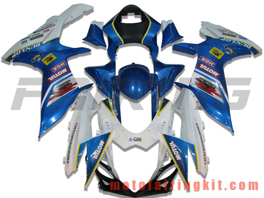 Fairing Kits Fit for GSX-R750 GSX-R600 K11 2011 2012 2013 2014 2015 2016 2017 2018 2019 Plastic ABS Injection Mold Complete Motorcycle Body Aftermarket Bodywork Frame (Blue & White) B015