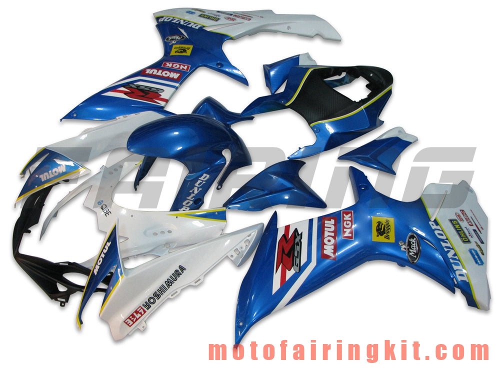 フェアリングキット GSX-R750 GSX-R600 K11 2011 2012 2013 2014 2015 2016 2017 2018 2019 プラスチック ABS 射出成形 完全なオートバイボディ アフターマーケットボディワークフレーム (ブルー &amp; ホワイト) B015