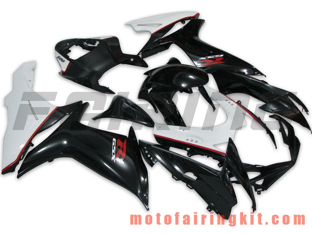 Fairing Kits Fit for GSX-R750 GSX-R600 K11 2011 2012 2013 2014 2015 2016 2017 2018 2019 Plastic ABS Injection Mold Complete Motorcycle Body Aftermarket Bodywork Frame (Black & White) B016