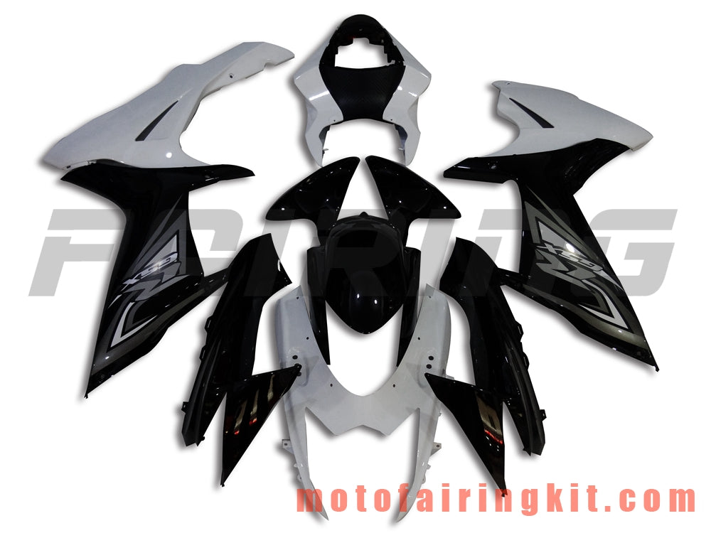 Fairing Kits Fit for GSX-R750 GSX-R600 K11 2011 2012 2013 2014 2015 2016 2017 2018 2019 Plastic ABS Injection Mold Complete Motorcycle Body Aftermarket Bodywork Frame (Black & White) B021