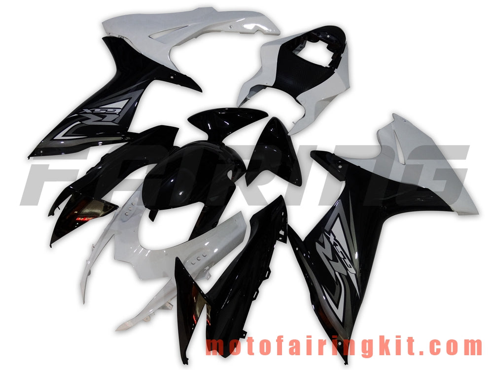 Fairing Kits Fit for GSX-R750 GSX-R600 K11 2011 2012 2013 2014 2015 2016 2017 2018 2019 Plastic ABS Injection Mold Complete Motorcycle Body Aftermarket Bodywork Frame (Black & White) B021