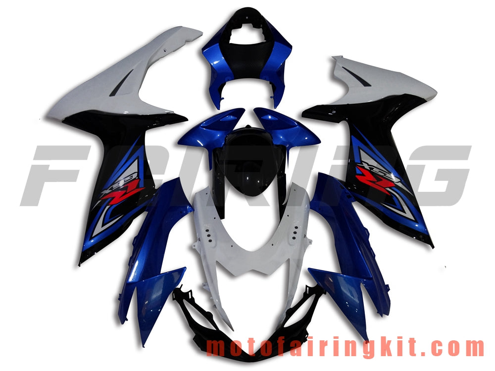 Fairing Kits Fit for GSX-R750 GSX-R600 K11 2011 2012 2013 2014 2015 2016 2017 2018 2019 Plastic ABS Injection Mold Complete Motorcycle Body Aftermarket Bodywork Frame (White & Blue) B022