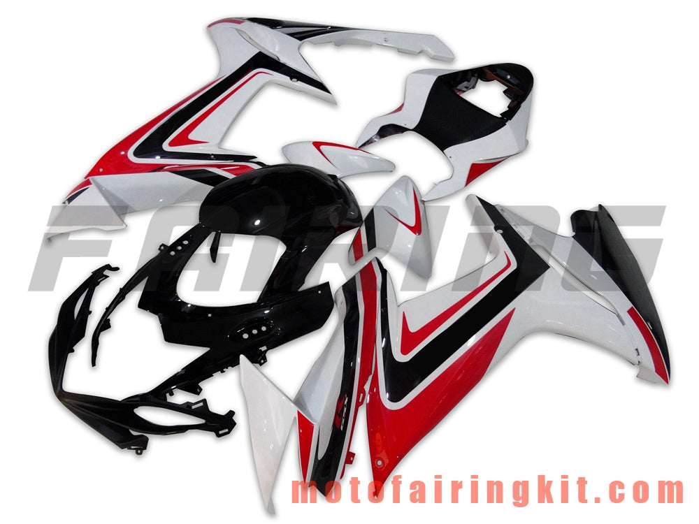 Fairing Kits Fit for GSX-R750 GSX-R600 K11 2011 2012 2013 2014 2015 2016 2017 2018 2019 Plastic ABS Injection Mold Complete Motorcycle Body Aftermarket Bodywork Frame (Red & White) B023