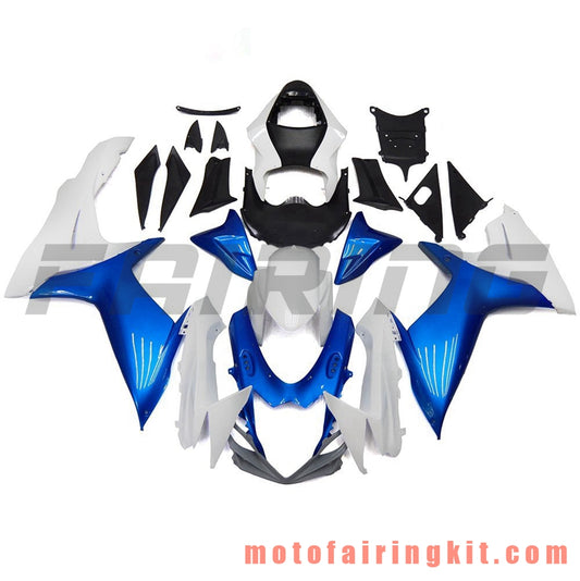 Fairing Kits Fit for GSX-R750 GSX-R600 K11 2011 2012 2013 2014 2015 2016 2017 2018 2019 Plastic ABS Injection Mold Complete Motorcycle Body Aftermarket Bodywork Frame (Blue & White) B026