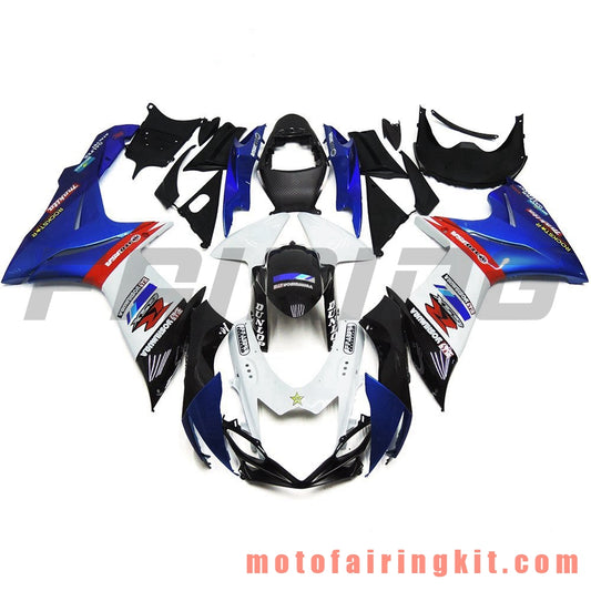 Kits de carenado aptos para GSX-R750 GSX-R600 K11 2011 2012 2013 2014 2015 2016 2017 2018 2019 Molde de inyección de plástico ABS Carrocería completa para motocicleta Marco de carrocería de posventa (blanco y azul) B029