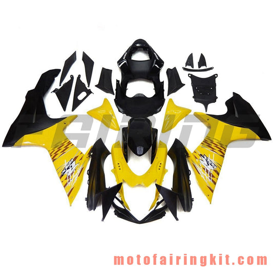 Fairing Kits Fit for GSX-R750 GSX-R600 K11 2011 2012 2013 2014 2015 2016 2017 2018 2019 Plastic ABS Injection Mold Complete Motorcycle Body Aftermarket Bodywork Frame (Yellow & Black) B030