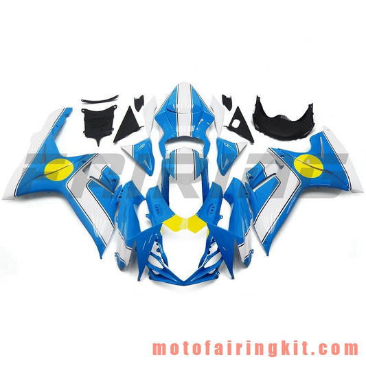 Fairing Kits Fit for GSX-R750 GSX-R600 K11 2011 2012 2013 2014 2015 2016 2017 2018 2019 Plastic ABS Injection Mold Complete Motorcycle Body Aftermarket Bodywork Frame (Blue & White) B031