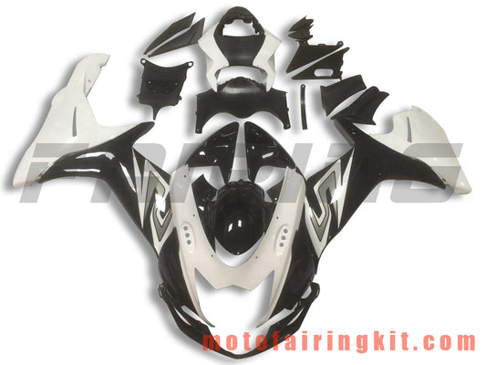 Fairing Kits Fit for GSX-R750 GSX-R600 K11 2011 2012 2013 2014 2015 2016 2017 2018 2019 Plastic ABS Injection Mold Complete Motorcycle Body Aftermarket Bodywork Frame (Black & White) B034