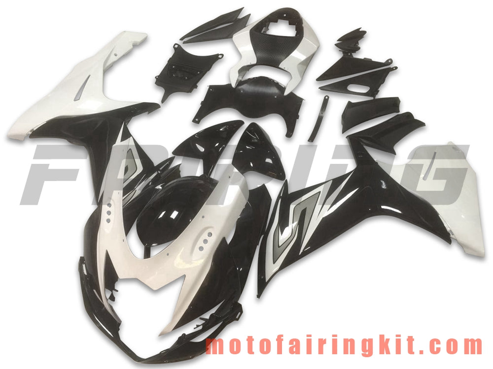 Fairing Kits Fit for GSX-R750 GSX-R600 K11 2011 2012 2013 2014 2015 2016 2017 2018 2019 Plastic ABS Injection Mold Complete Motorcycle Body Aftermarket Bodywork Frame (Black & White) B034