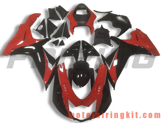 Fairing Kits Fit for GSX-R750 GSX-R600 K11 2011 2012 2013 2014 2015 2016 2017 2018 2019 Plastic ABS Injection Mold Complete Motorcycle Body Aftermarket Bodywork Frame (Red & Black) B035