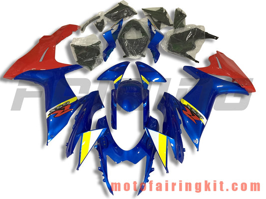 Fairing Kits Fit for GSX-R750 GSX-R600 K11 2011 2012 2013 2014 2015 2016 2017 2018 2019 Plastic ABS Injection Mold Complete Motorcycle Body Aftermarket Bodywork Frame (Blue & Red) B039