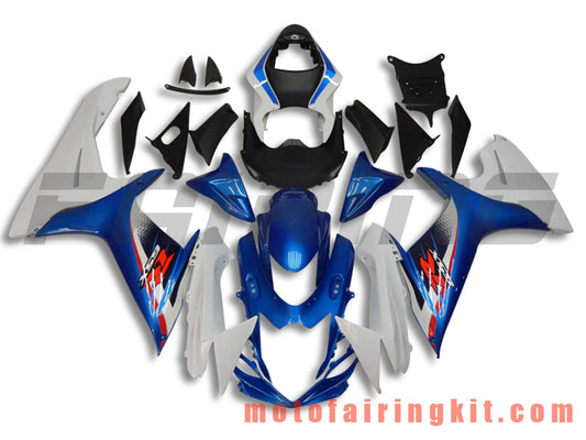 Fairing Kits Fit for GSX-R750 GSX-R600 K11 2011 2012 2013 2014 2015 2016 2017 2018 2019 Plastic ABS Injection Mold Complete Motorcycle Body Aftermarket Bodywork Frame (Blue & White) B040