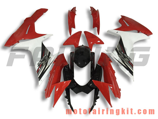 Fairing Kits Fit for GSX-R750 GSX-R600 K11 2011 2012 2013 2014 2015 2016 2017 2018 2019 Plastic ABS Injection Mold Complete Motorcycle Body Aftermarket Bodywork Frame (Red & White) B042