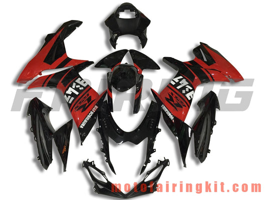 Kits de carenado aptos para GSX-R750 GSX-R600 K11 2011 2012 2013 2014 2015 2016 2017 2018 2019 Molde de inyección de plástico ABS Carrocería completa para motocicleta Carrocería del mercado de accesorios Marco (rojo y negro) B044