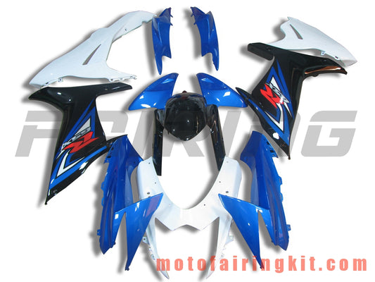 Kits de carenado aptos para GSX-R750 GSX-R600 K11 2011 2012 2013 2014 2015 2016 2017 2018 2019 Molde de inyección de plástico ABS Carrocería completa para motocicleta Marco de carrocería de posventa (azul y blanco) B045