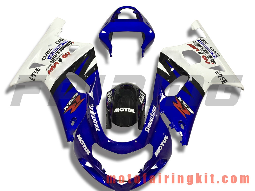 Fairing Kits Fit for GSX-R750 GSX-R600 K11 2011 2012 2013 2014 2015 2016 2017 2018 2019 Plastic ABS Injection Mold Complete Motorcycle Body Aftermarket Bodywork Frame (Blue & White) B046