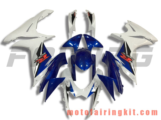 Fairing Kits Fit for GSX-R750 GSX-R600 K11 2011 2012 2013 2014 2015 2016 2017 2018 2019 Plastic ABS Injection Mold Complete Motorcycle Body Aftermarket Bodywork Frame (Blue & White) B047