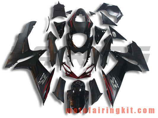 Fairing Kits Fit for GSX-R750 GSX-R600 K11 2011 2012 2013 2014 2015 2016 2017 2018 2019 Plastic ABS Injection Mold Complete Motorcycle Body Aftermarket Bodywork Frame (Black & Gray) B051