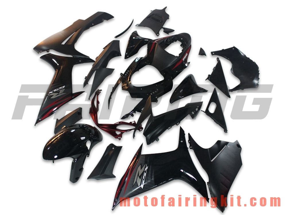 Fairing Kits Fit for GSX-R750 GSX-R600 K11 2011 2012 2013 2014 2015 2016 2017 2018 2019 Plastic ABS Injection Mold Complete Motorcycle Body Aftermarket Bodywork Frame (Black & Gray) B051